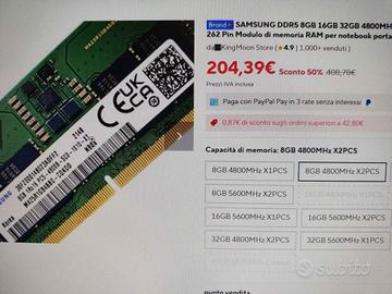 memorie Samsung sodimm ddr5 sodimm