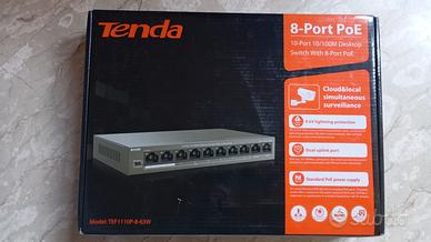 Switch Tenda 10 porte Ethernet telecamere 