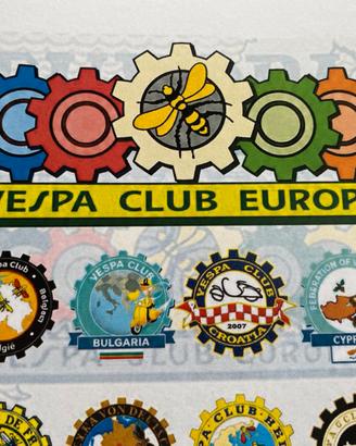 POSTER VESPA CLUB EUROPA 30x40