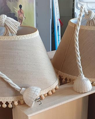 Lampadario di stoffa vintage