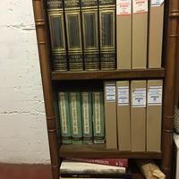 Libreria antica "a ponte" legno massello chiaro