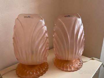 Coppia lampade comodino MURANO DUE  anni 80