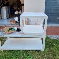 Tavolo esterno metallo bianco lucido 54x120x48