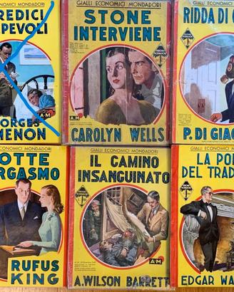 Gialli Mondadori prima e seconda serie 1930/1950