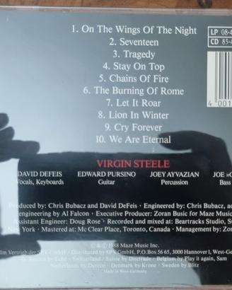 virgin steele age of consent cd 