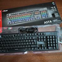 Tastiera meccanica Trust GXT ASTA + mouse GXT 161