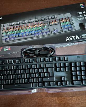 Tastiera meccanica Trust GXT ASTA + mouse GXT 161