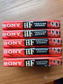 5 Cassette Audio HiFi Sony HF 90 Minuti sigillate 