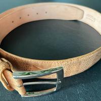 Cintura artigianale nuova in vera pelle di struzzo