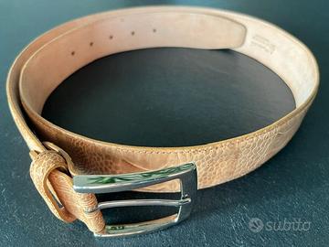 Cintura artigianale nuova in vera pelle di struzzo