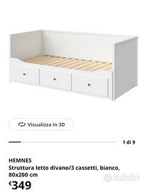 Divano Letto estraibile con cassettoni Ikea