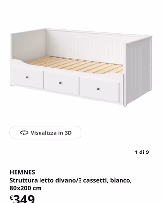 Divano Letto estraibile con cassettoni Ikea