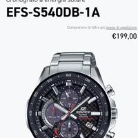 Orologio Casio Edifice energia solare