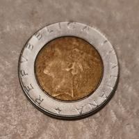 BIMETALLICA 500 LIRE" RARA " del 1991 