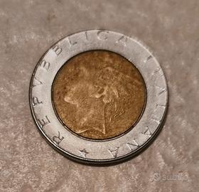 BIMETALLICA 500 LIRE" RARA " del 1991 