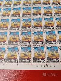 foglio 50 francobolli 1995 centenario del cinema