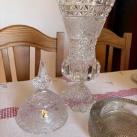 Vaso di cristallo  con posacenere