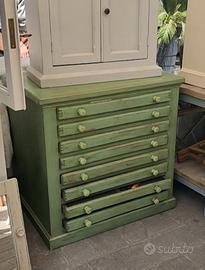 mobile da tipografo in legno