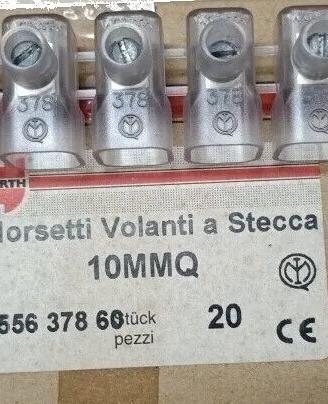 Morsetto volante cappuccio con vite laterale 10mmq