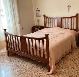 Letto matrimoniale radica lucida e madreperla