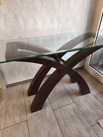 Consolle design vetro e legno