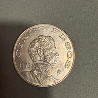 Moneta da 5 pesos messicana