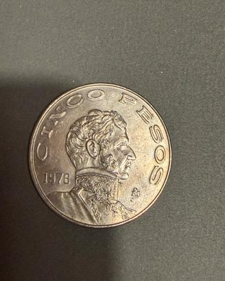 Moneta da 5 pesos messicana