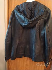Giacca nera donna Ok pelle taglia 44