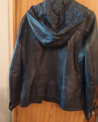 Giacca nera donna Ok pelle taglia 44