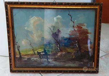 Quadro antico dipinto a olio su tela De Dominicis.