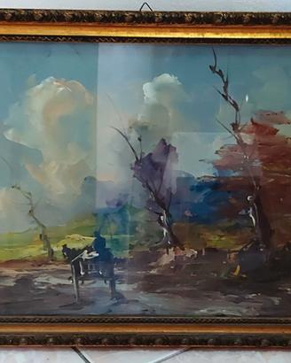 Quadro antico dipinto a olio su tela De Dominicis.