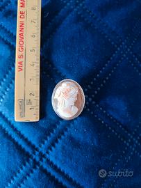cameo antico ciondolo spilla argento