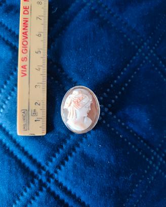 cameo antico ciondolo spilla argento