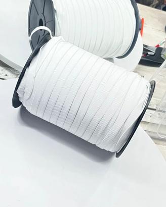 Bobina elastica bianca 1 cm sartoriale