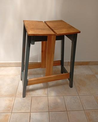 Sgabello Artigianale Legno - Design Unico