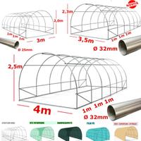 Tunnel arco acciaio gazebo serra box antigrandine