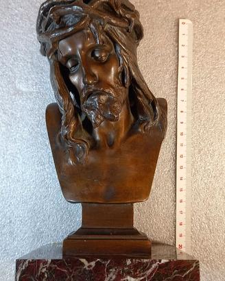 Bronzo busto Cristo