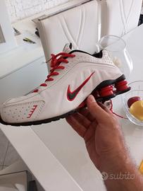 Nike shox r4  rosso e bianco  tg.44
