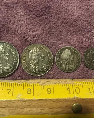 Monete argento Maundy Money 1673 Charles II UK