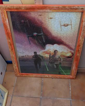 Quadro quadretto cornice con puzzle "Star Wars"