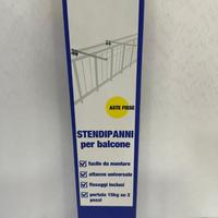Aste stendipanni da balcone zincate coppia
