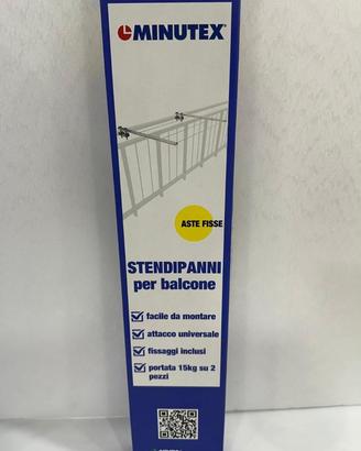 Aste stendipanni da balcone zincate coppia