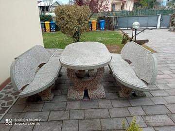 tavolo e panche x giardino 