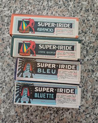 Coloranti tessuti vintage Super iride lotto di 4