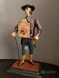 Orologio Statua "L'Orologiaio" - Ghisa Policroma 