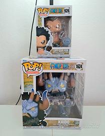 Funko Pop di Luffy gear Four e SUPER Kaido