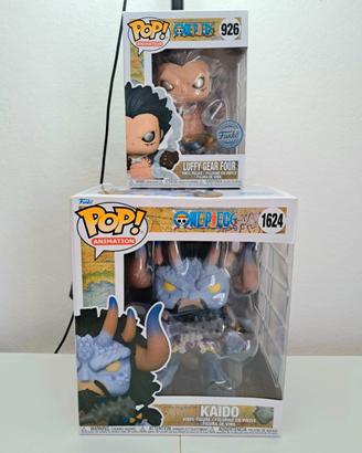 Funko Pop di Luffy gear Four e SUPER Kaido