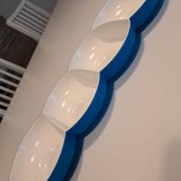Antipastiera Tupperware blu e bianca 