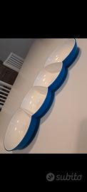 Antipastiera Tupperware blu e bianca 