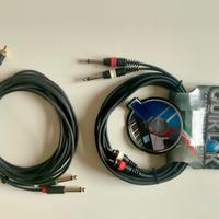 Coppia di cavo doppio da 6,35 mm TS a doppio RCA